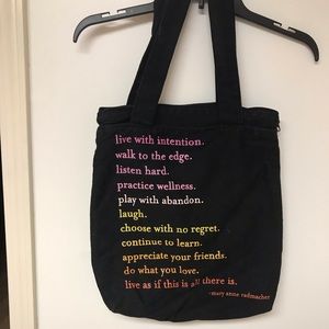 Black Tote with Quote
